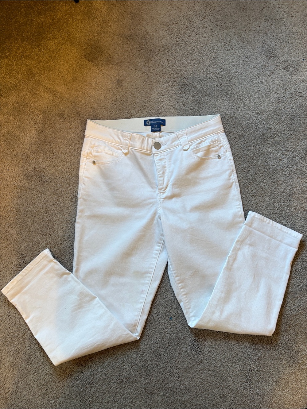 DEMOCRACY, Ab-solution White Straight-Leg, size 10, Women's Jeans